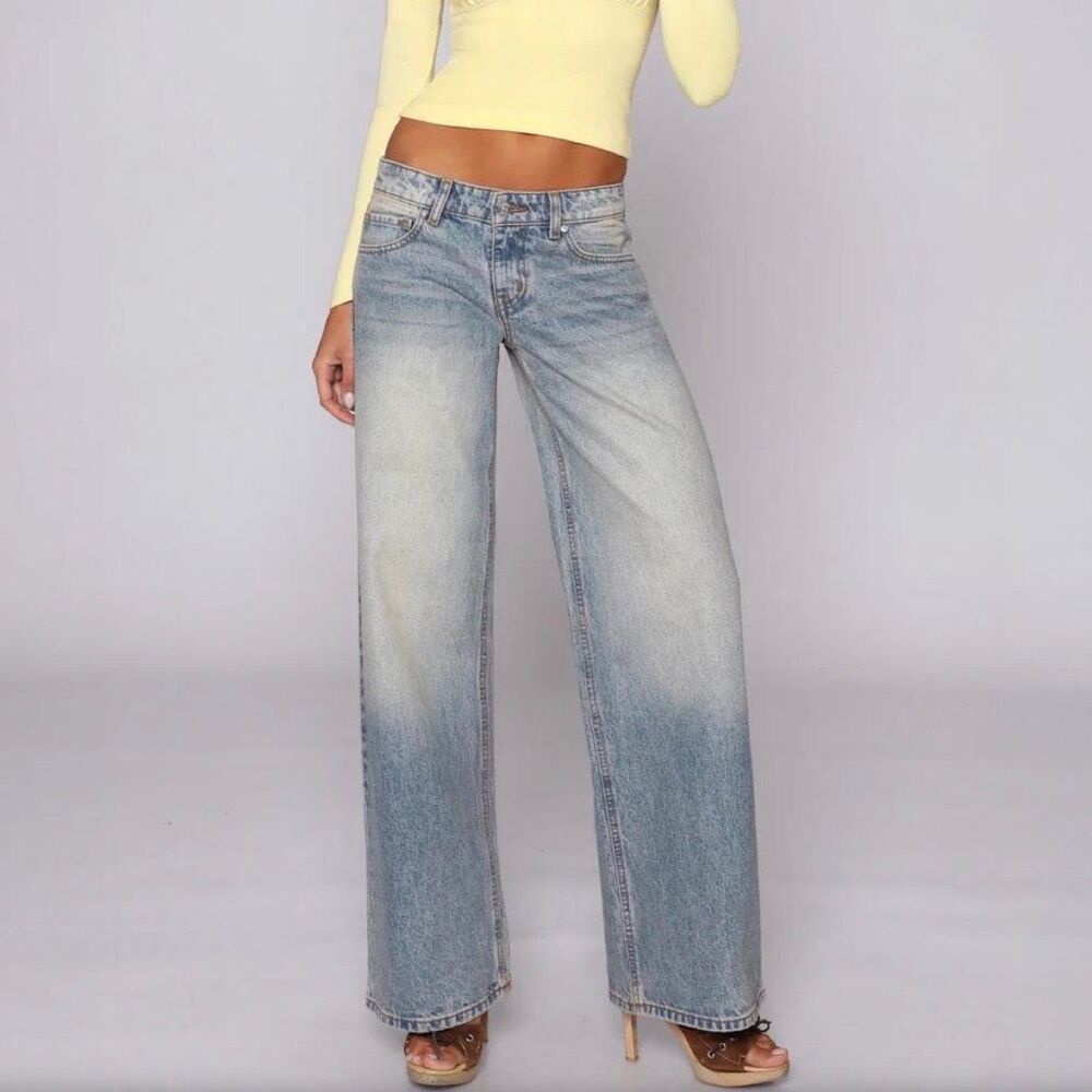 NEW Revice TLC Ocean Ave Low Rise Baggy Jeans in Blue Size 27